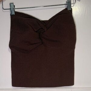 Elegant Brown Knotted Women's Skirt